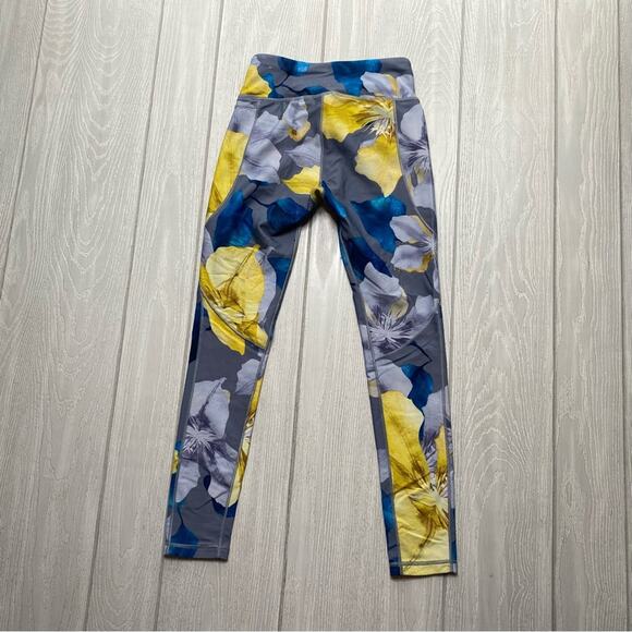 Calia Energize Gray Yellow Teal Floral Compression 7/8 Leggings Size XS X-Small - Picture 8 of 8